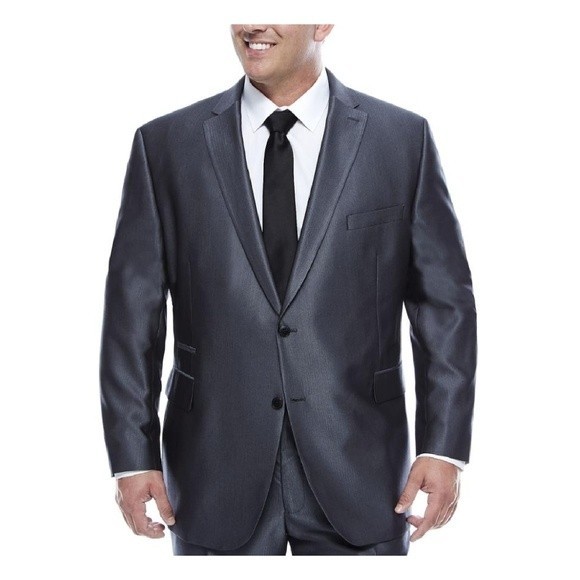 J Ferrar Gray Luster Big & Tall Men‎ Jacket - Picture 1 of 5